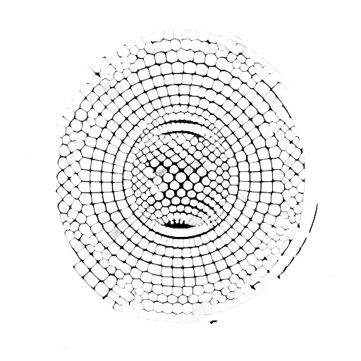 A glowing grain in the middle of the universe tattoo design idea