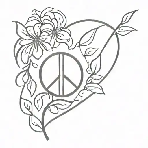 peace and passion tattoo design idea