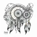 dream catcher sleeve tattoo design idea