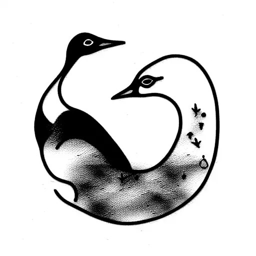 Tattoo of a swan, illustration, vector on white background Stock Vector  Image & Art - Alamy