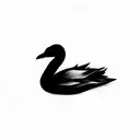 black swan  tattoo design idea