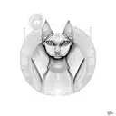 sphynx praia tattoo design idea