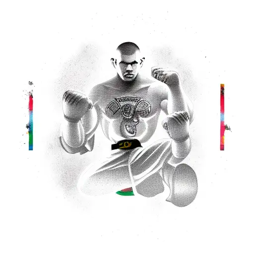 Combine elements of Muay Thai and Brazilian Jiu Jitsu in a dynamic and powerful tattoo design. tattoo design idea
