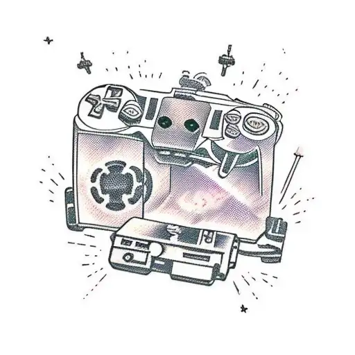 fpv drone and controller  tattoo design idea