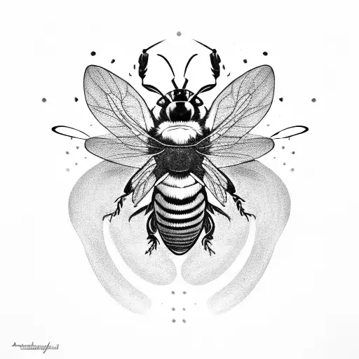 Bumble Bee mixed with a Snake tattoo design idea