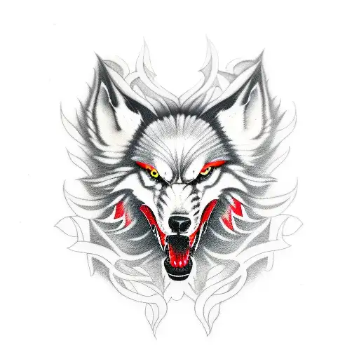 lobo  tattoo design idea