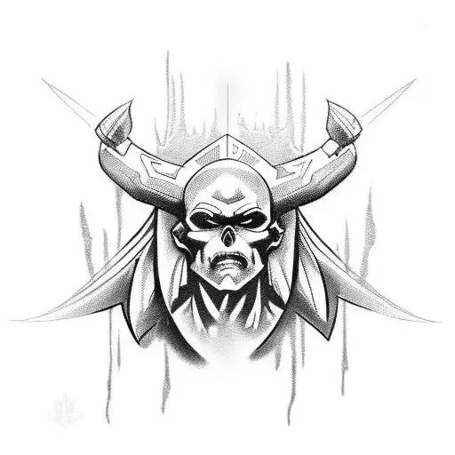 comic book st. michael tattoo design idea