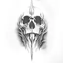 Sauron skull from lotr  tattoo design idea
