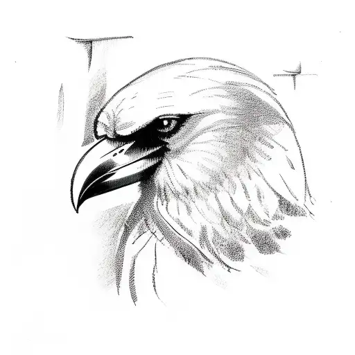 Crow in shape V for Vikings tattoo design idea