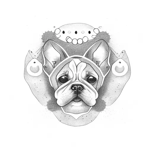 A minimalist design of a dog's ear with the semicolon symbol incorporated within, representing suicide awareness. tattoo design idea