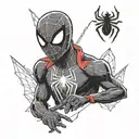 spiderman into the spiderverse tattoo design idea