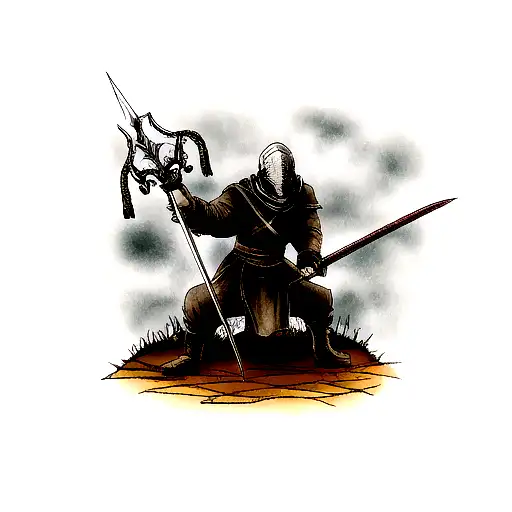 dark souls sword tattoo design idea