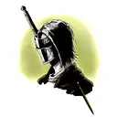 dark souls sword mask tattoo design idea