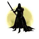 dark souls sword mask tattoo design idea