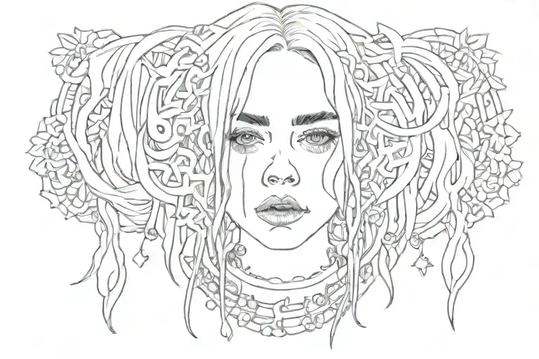 Billie Eilish tattoo design idea