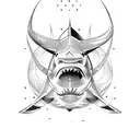 bull shark tattoo design idea