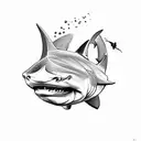 bull shark tattoo design idea