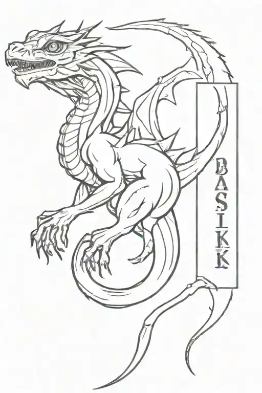 basilisk tattoo design idea