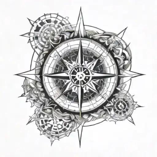 compass tattoo design idea