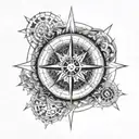 compass tattoo design idea
