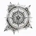 compass tattoo design idea