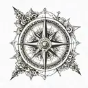 compass tattoo design idea