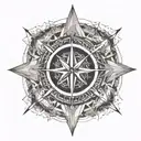 compass tattoo design idea