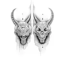 "2nd of 3" and "My brother & Sister's keeper tattoo design idea