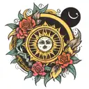 Solar Eclipse tattoo design idea