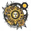 Solar Eclipse tattoo design idea