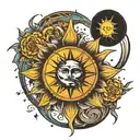 Solar Eclipse tattoo design idea