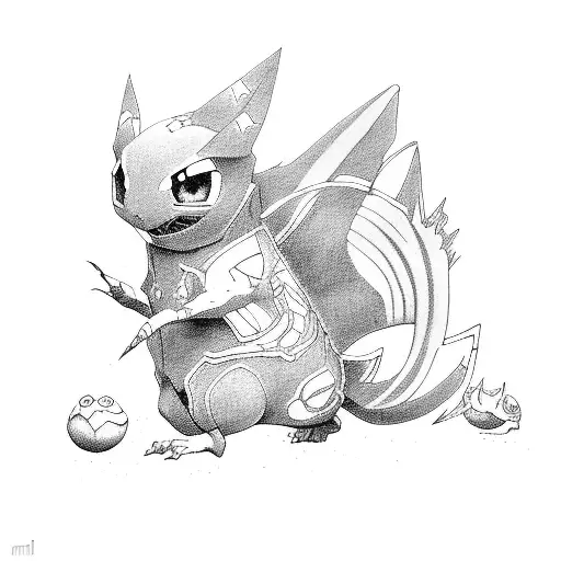 patamon of digimon tattoo design idea