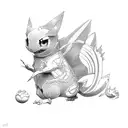 patamon of digimon tattoo design idea