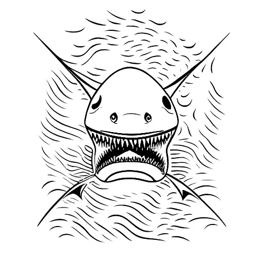 Minimalist “Shark” Tattoo Idea - BlackInk AI