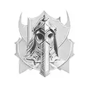 knight chess piece tattoo design idea