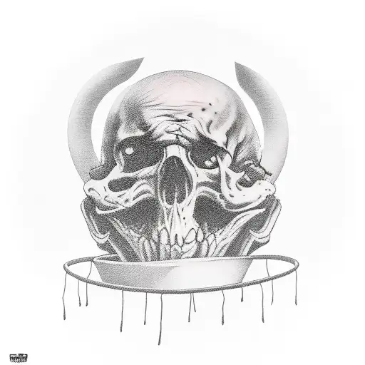 Monk with justice tattoo design idea