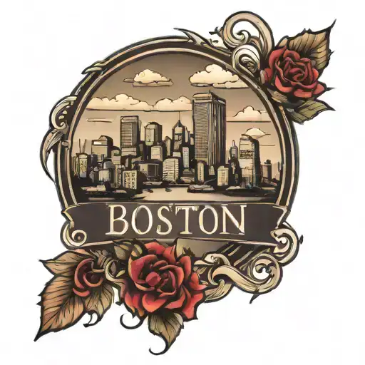 boston skyline tattoo tattoo design idea