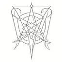 satanic symbols tattoo design idea