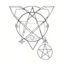 satanic symbols tattoo design idea