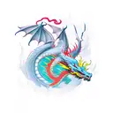 Dragon storm tattoo design idea