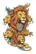 3 LION tattoo design idea