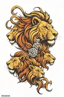 3 LION tattoo design idea