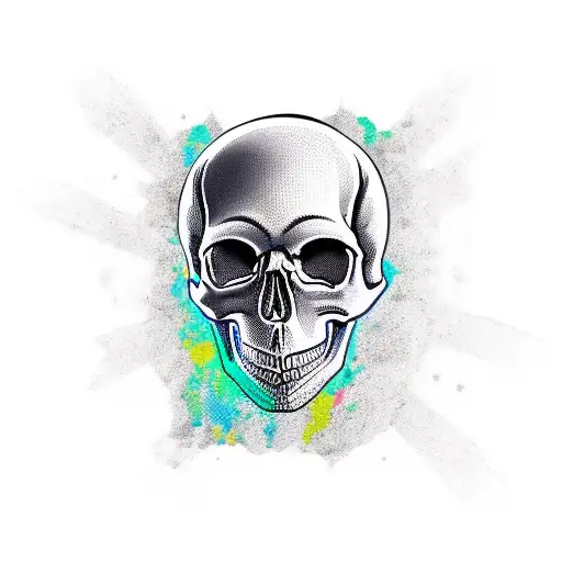 skull skate tattoo design idea