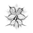 poison Ivy plant with the date 16-04-2023 tattoo design idea