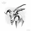 goat skull tattoo design idea