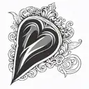 heart crown tattoo design idea