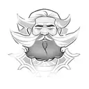 dwarf paladin with red beard tattoo design idea