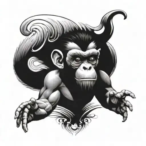 reject humanity return to monke tatto tattoo design idea
