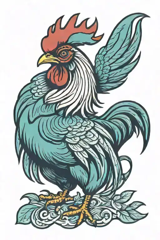 rooster from robinhood animated tattoo tattoo design idea