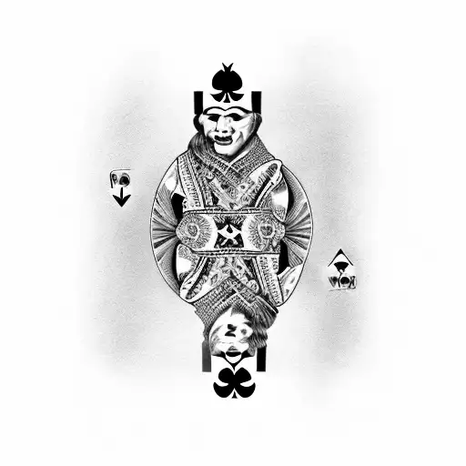 playing card joker tattoo design idea